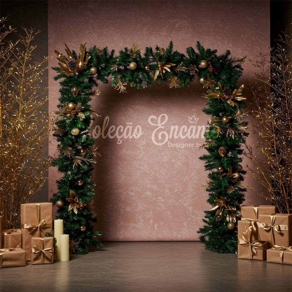 Toile de fond Noël Arche Minimaliste Cadeaux Festifs par Magali