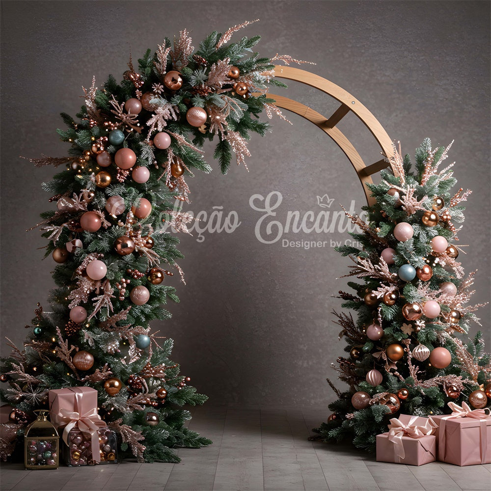 Toile de fond Noël Arche Vintage de Noël Présents par Magali