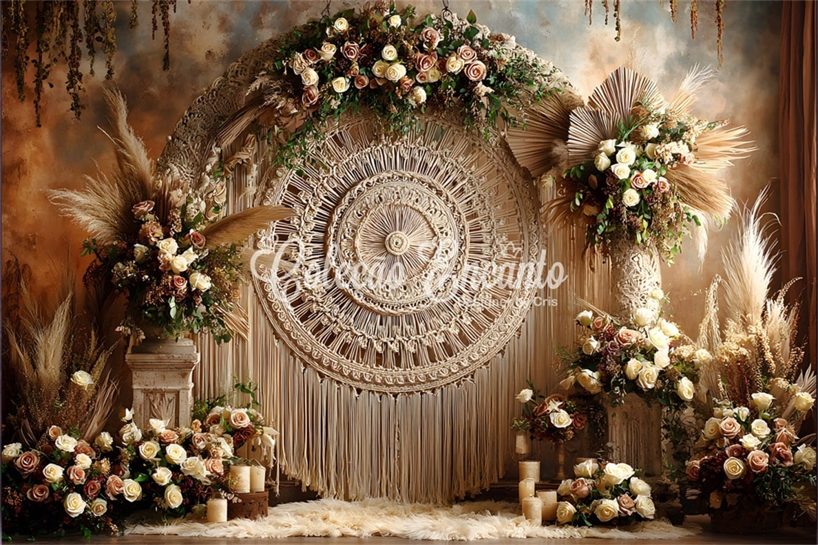Fond Studio Fête des Mères Arrangements Floraux Rêve Macramé Par Magali