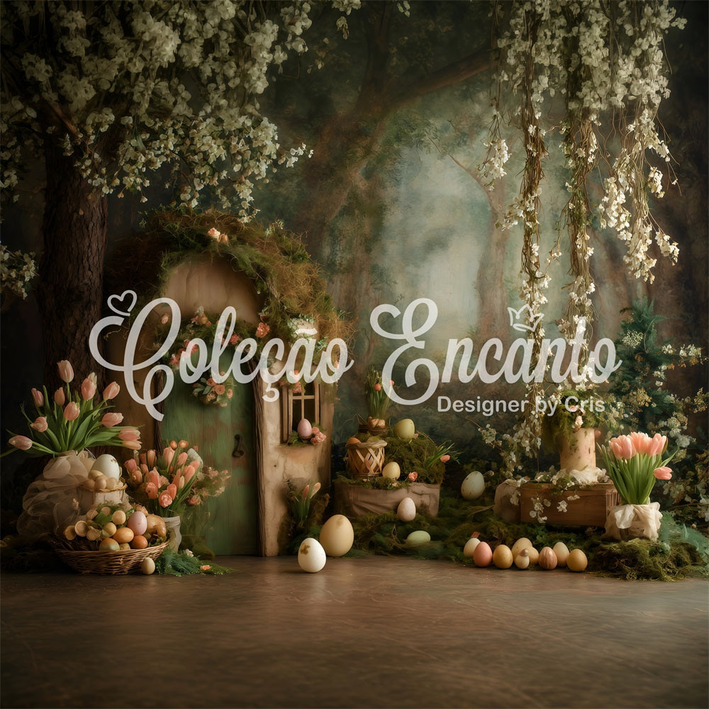 Fond Studio Pâques Porte Hobbit Paniers Œufs Par Magali