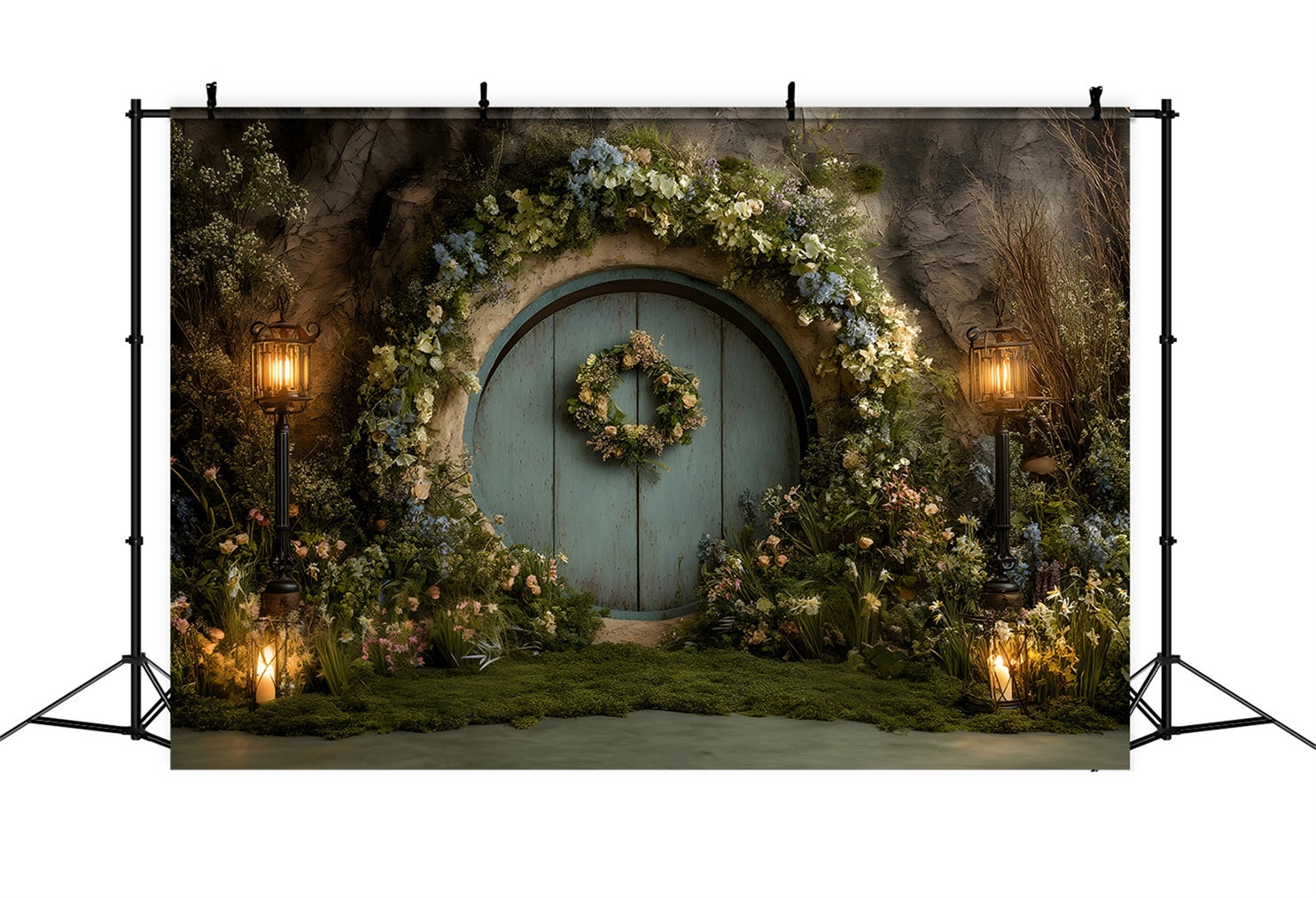 Toile de fond Pâques Porte Mousse Enchantée Lueur Lanterne Par Magali
