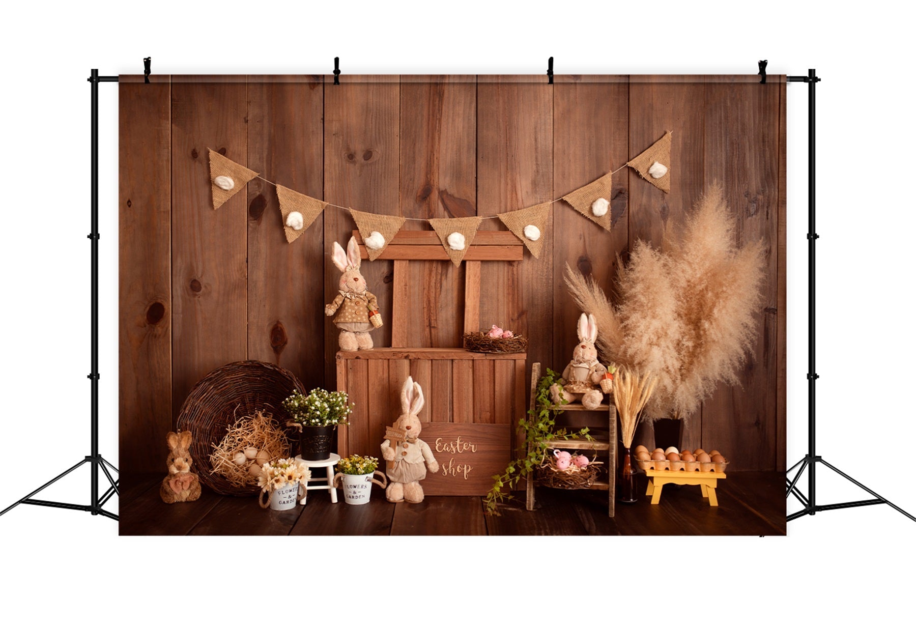 Toile de fond Photo Nouveau-né Présentation Boutique Lapin Rustique Par Magali
