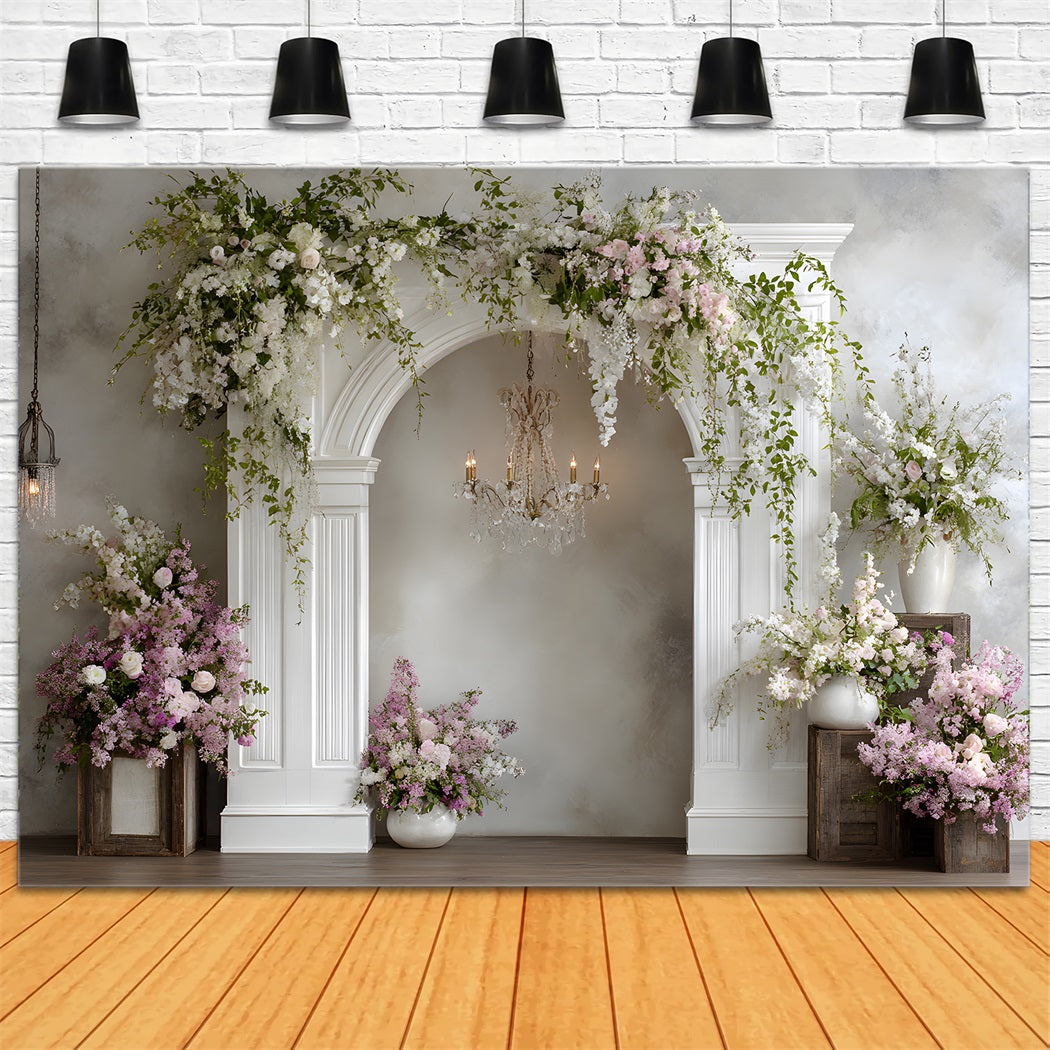 Toile de fond Photo Fête des Mères Design Élégant Arche Florale Par Magali