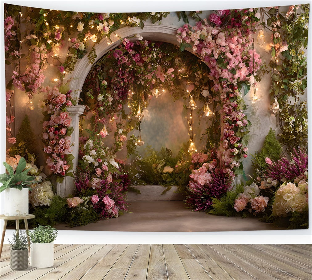 Toile de fond Photo Fête des Mères Jardin Floral Lumières Féeriques Par Magali