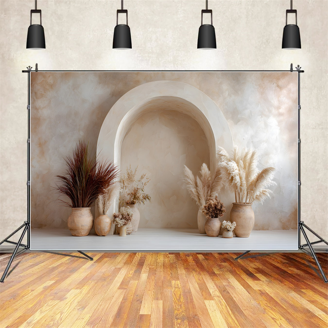 Fond Studio Fête des Mères Arche Pampas Bohème Beige Par Magali