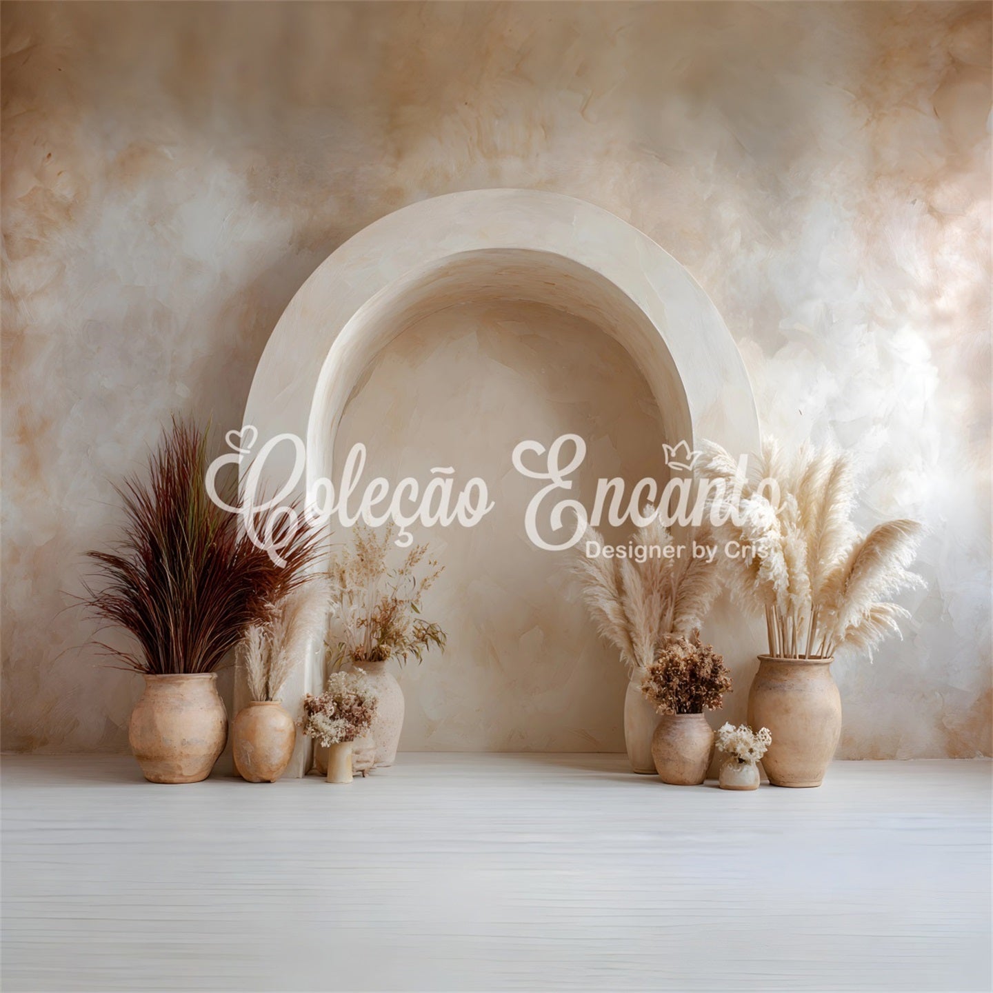 Fond Studio Fête des Mères Arche Pampas Bohème Beige Par Magali