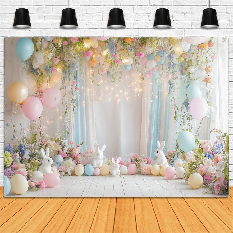 Toile de fond Studio Photo Pâques Liane Florale Ballon CJJ-161