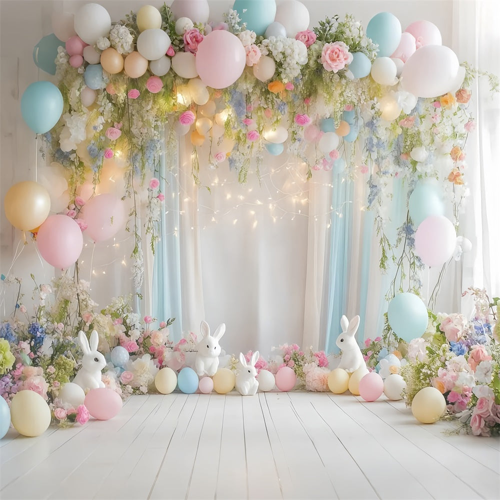 Toile de fond Studio Photo Pâques Liane Florale Ballon CJJ-161