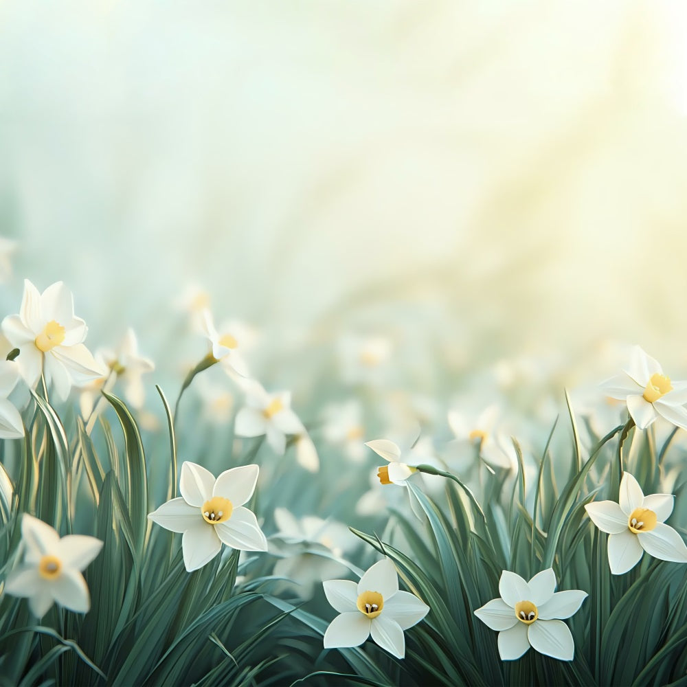 Toile de Fond Jonquille Douce Lueur Photographie Fleurie CJJ2-10