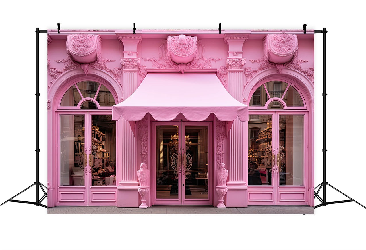 Toile de fond Fille Rose Design Boutique Rose Inspirée Française CJJ2-104