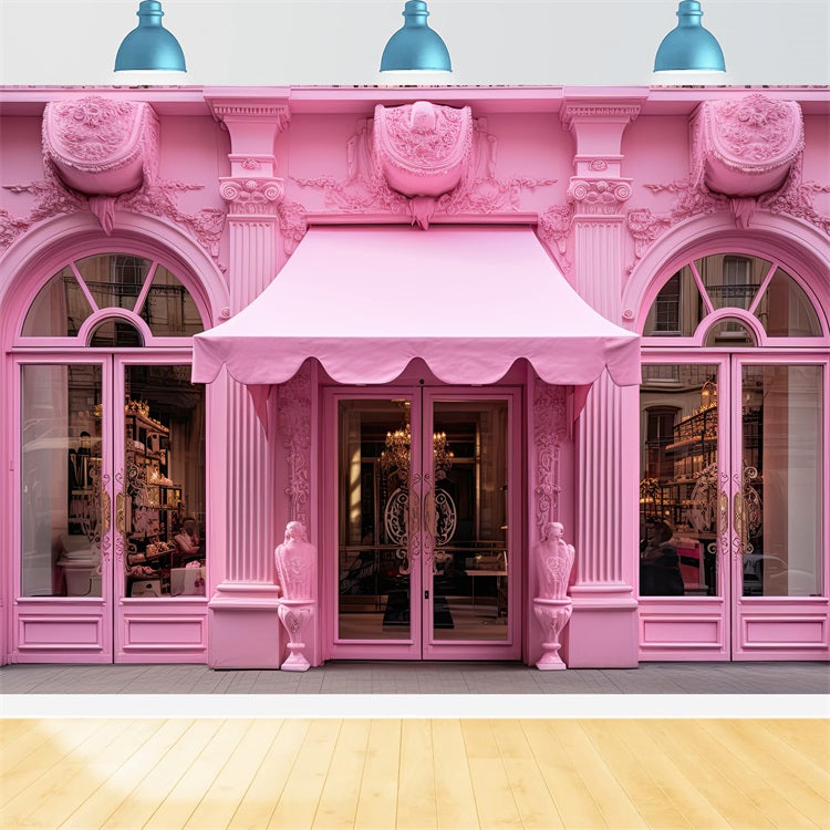 Toile de fond Fille Rose Design Boutique Rose Inspirée Française CJJ2-104