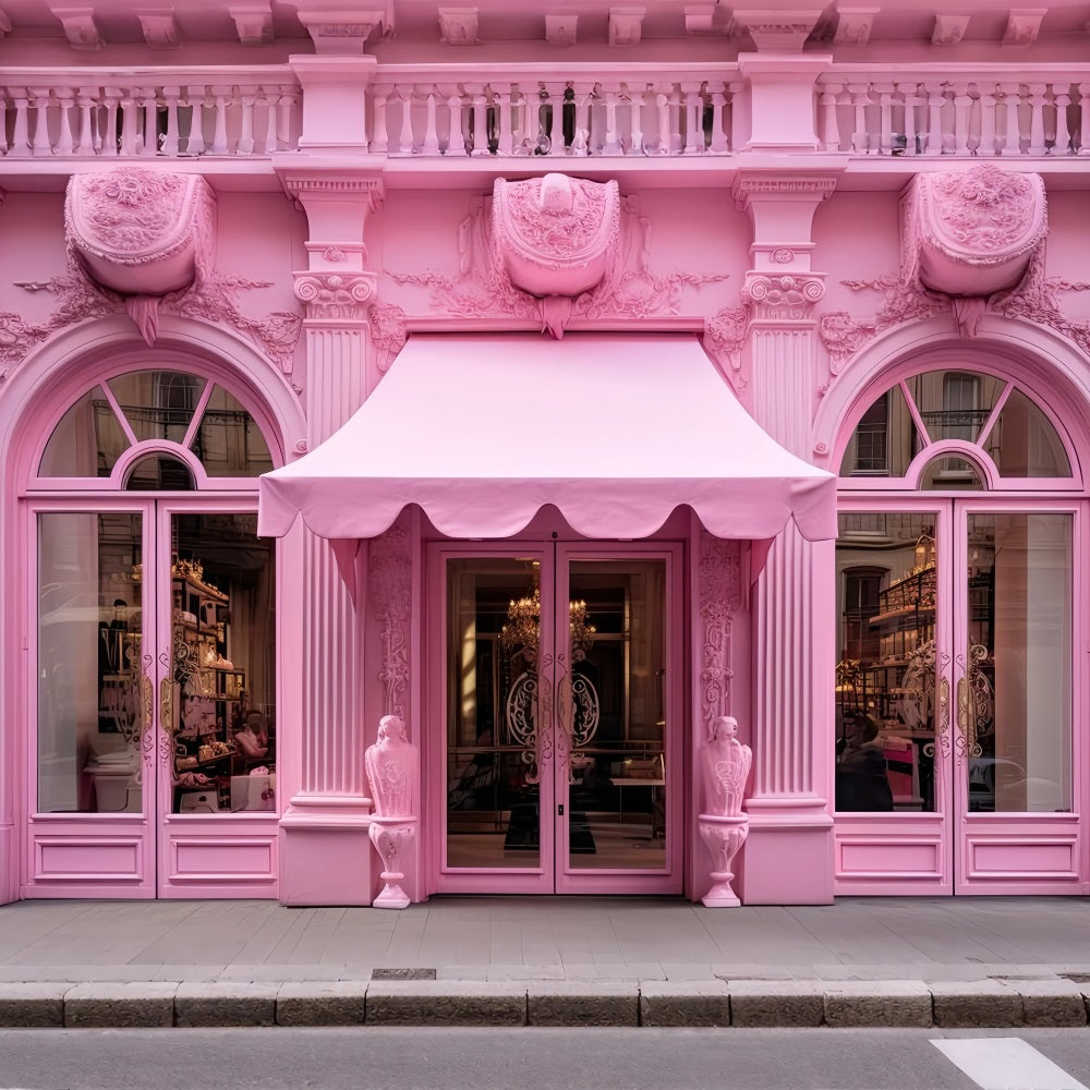 Toile de fond Fille Rose Design Boutique Rose Inspirée Française CJJ2-104