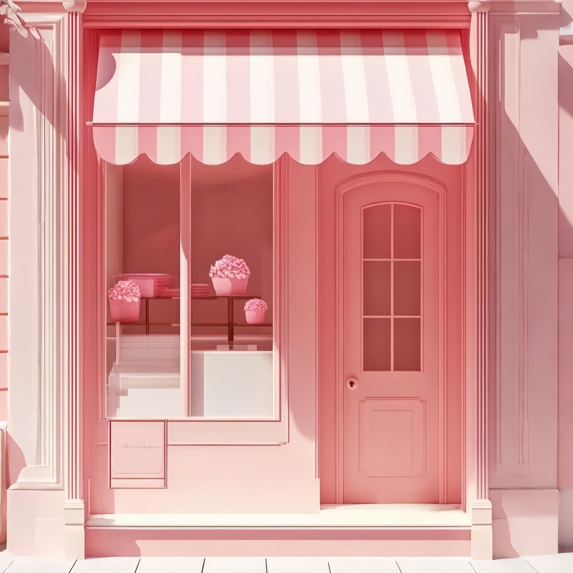 Toile de fond Fille Rose Boutique Vitrine Blush CJJ2-117