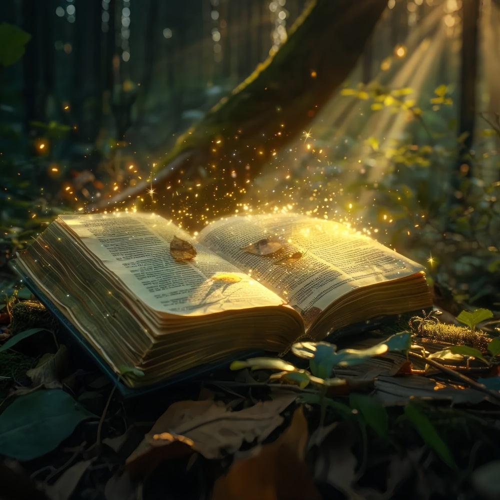 Toile de Fond Photo Forêt Livre Magique Enchanté CJJ2-59