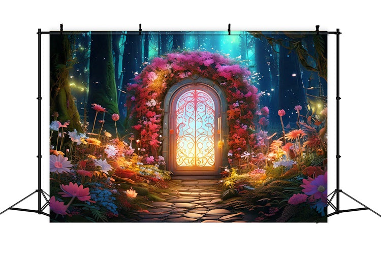 Toile de Fond Conte de Fées Forêt Passage Jardin Mystique CJJ2-61