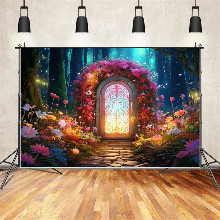 Toile de Fond Conte de Fées Forêt Passage Jardin Mystique CJJ2-61