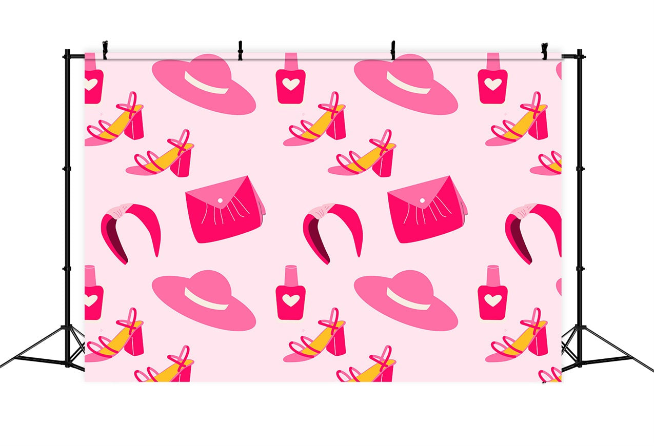 Toile de fond Fille Rose Mode Glamour Accessoires CJJ2-69