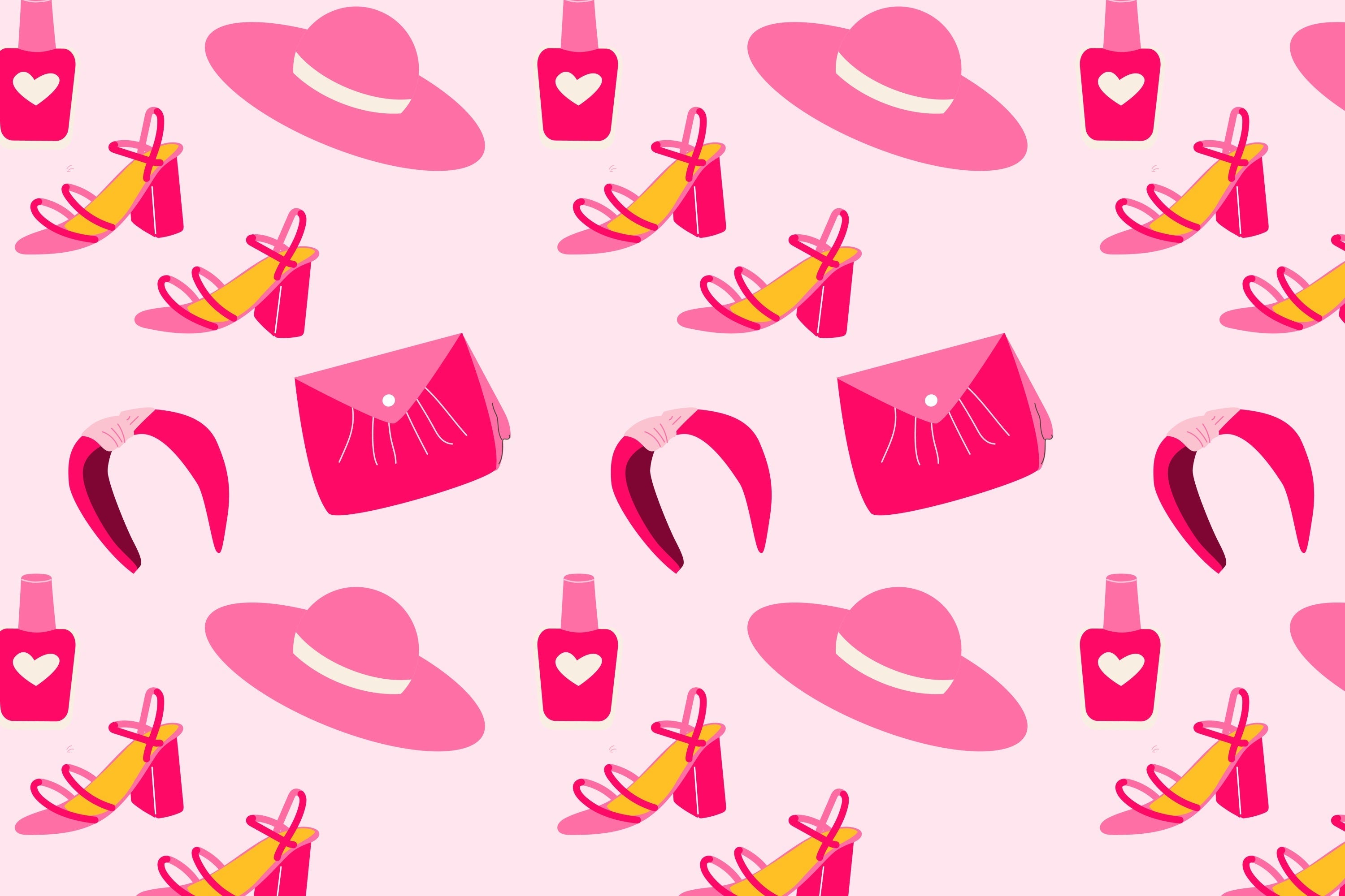 Toile de fond Fille Rose Mode Glamour Accessoires CJJ2-69