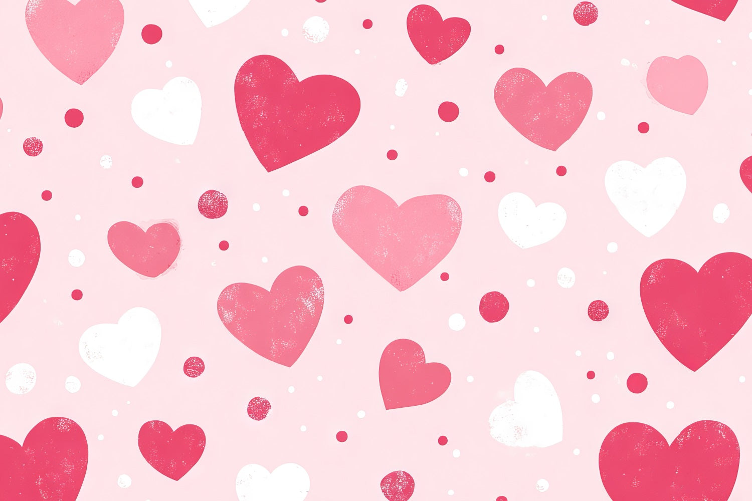 Toile de fond Fille Rose Cœurs à Pois CJJ2-73