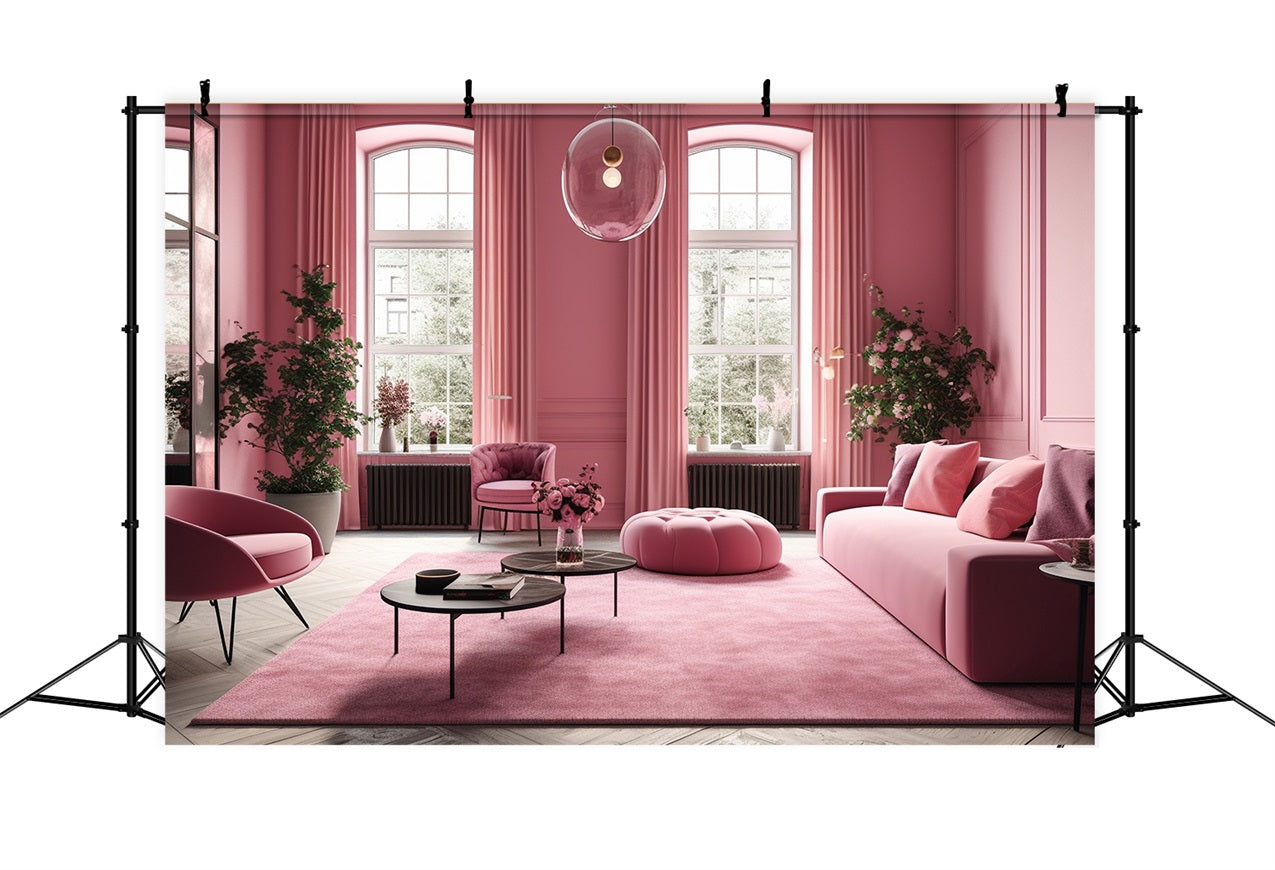 Toile de fond Fille Rose Salon Doux Rose CJJ2-88