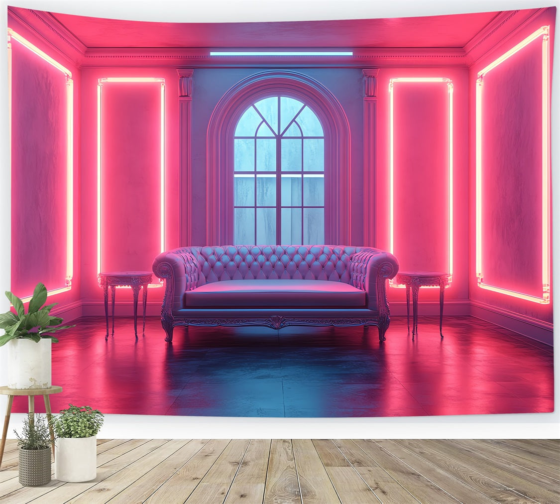 Toile de fond Poupée Mode Photographie Salon Néon Vibrant CJJ2-90