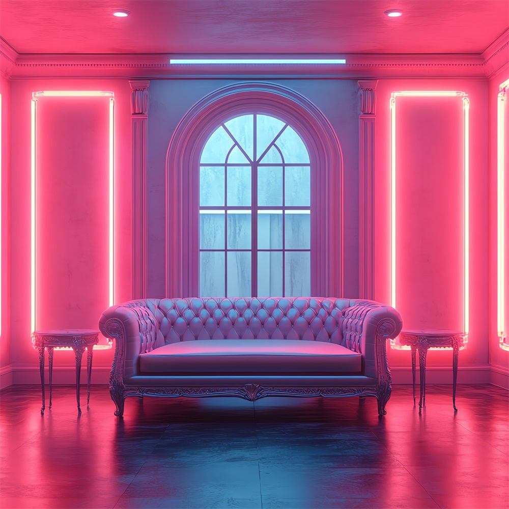 Toile de fond Poupée Mode Photographie Salon Néon Vibrant CJJ2-90