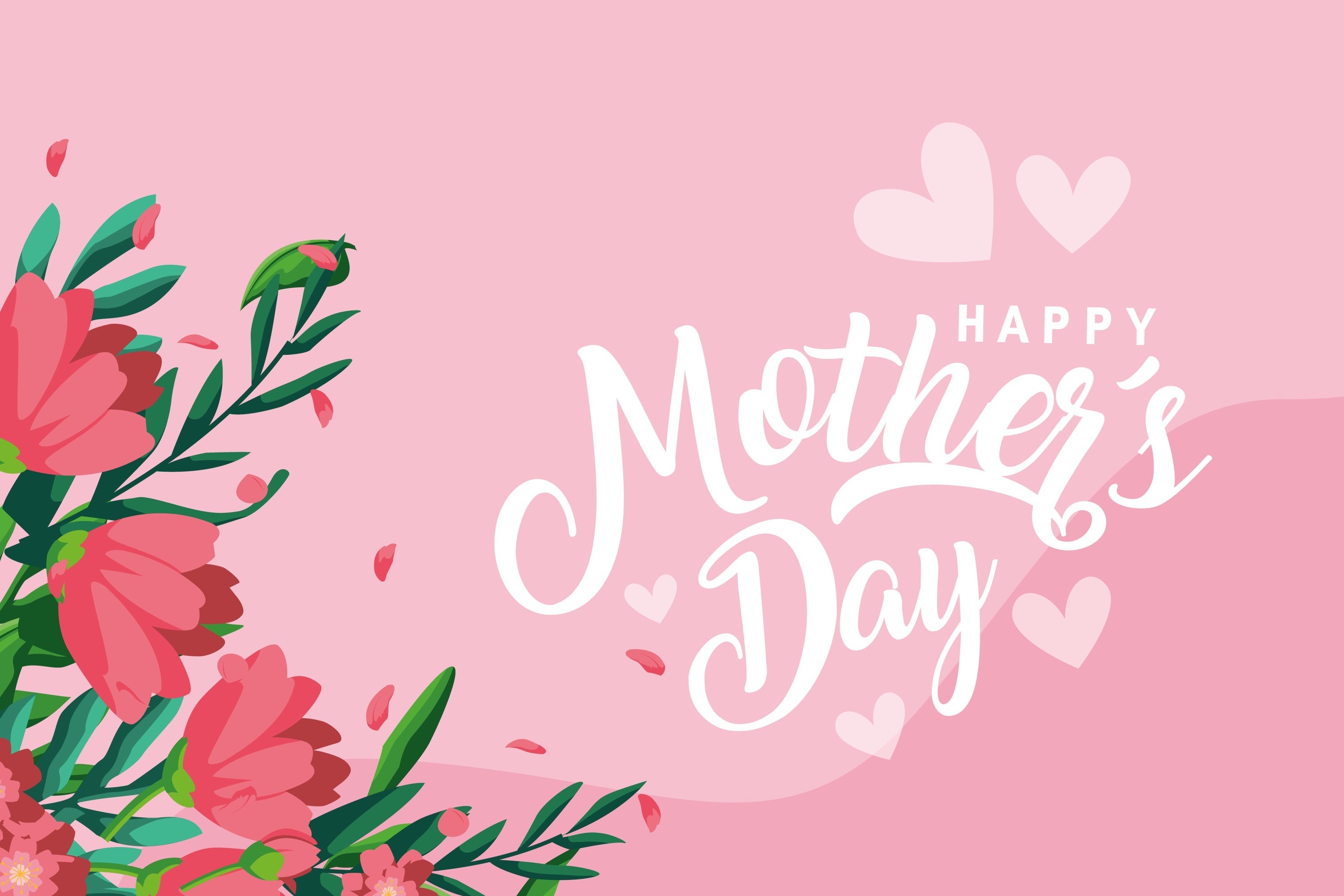 Toile de fond Fête des Mères Personnalisable Rêveuse Fleur Pastel CJJ3-101