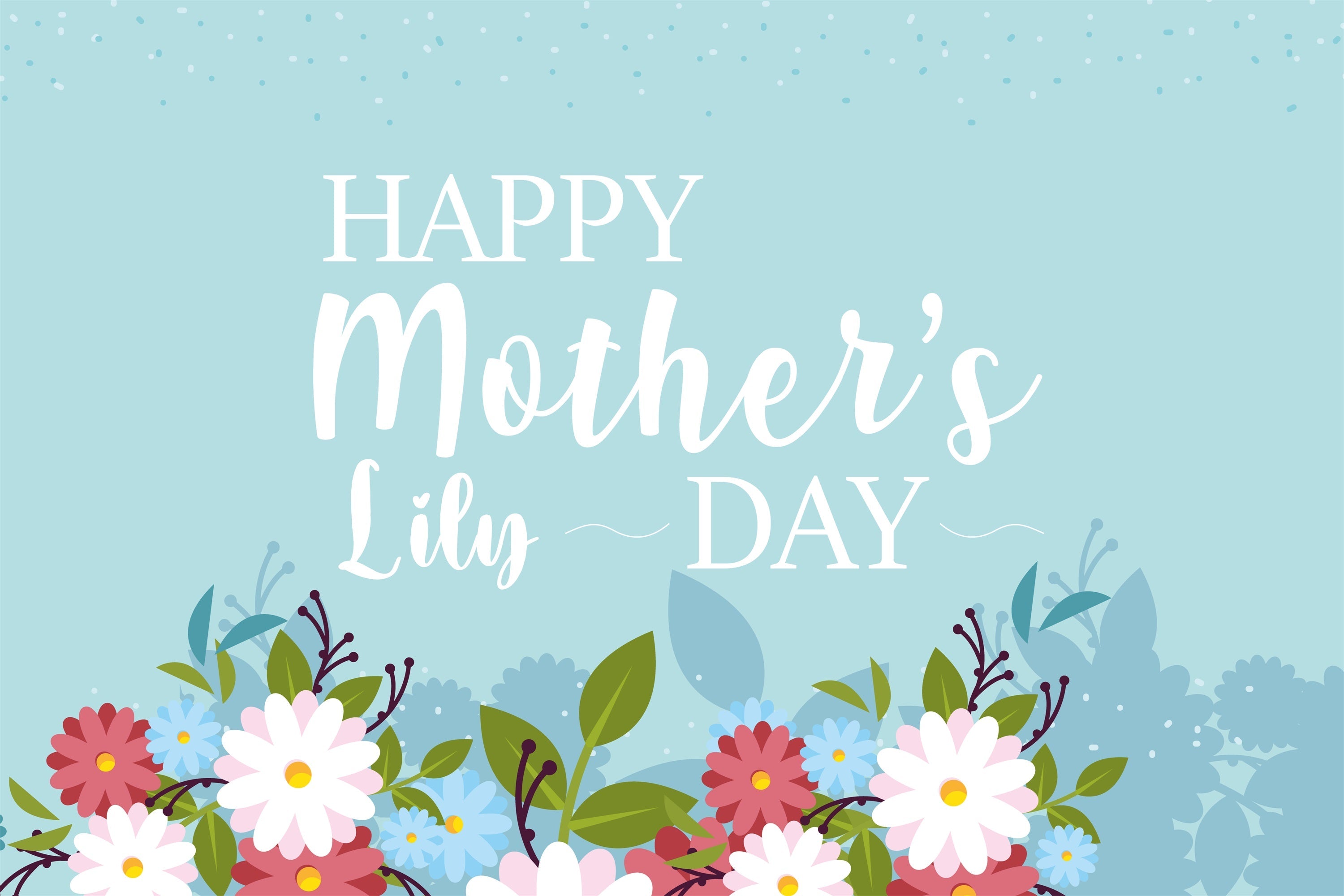 Toile de fond Fête des Mères Personnalisable Prairie Fleurie Tranquille CJJ3-147