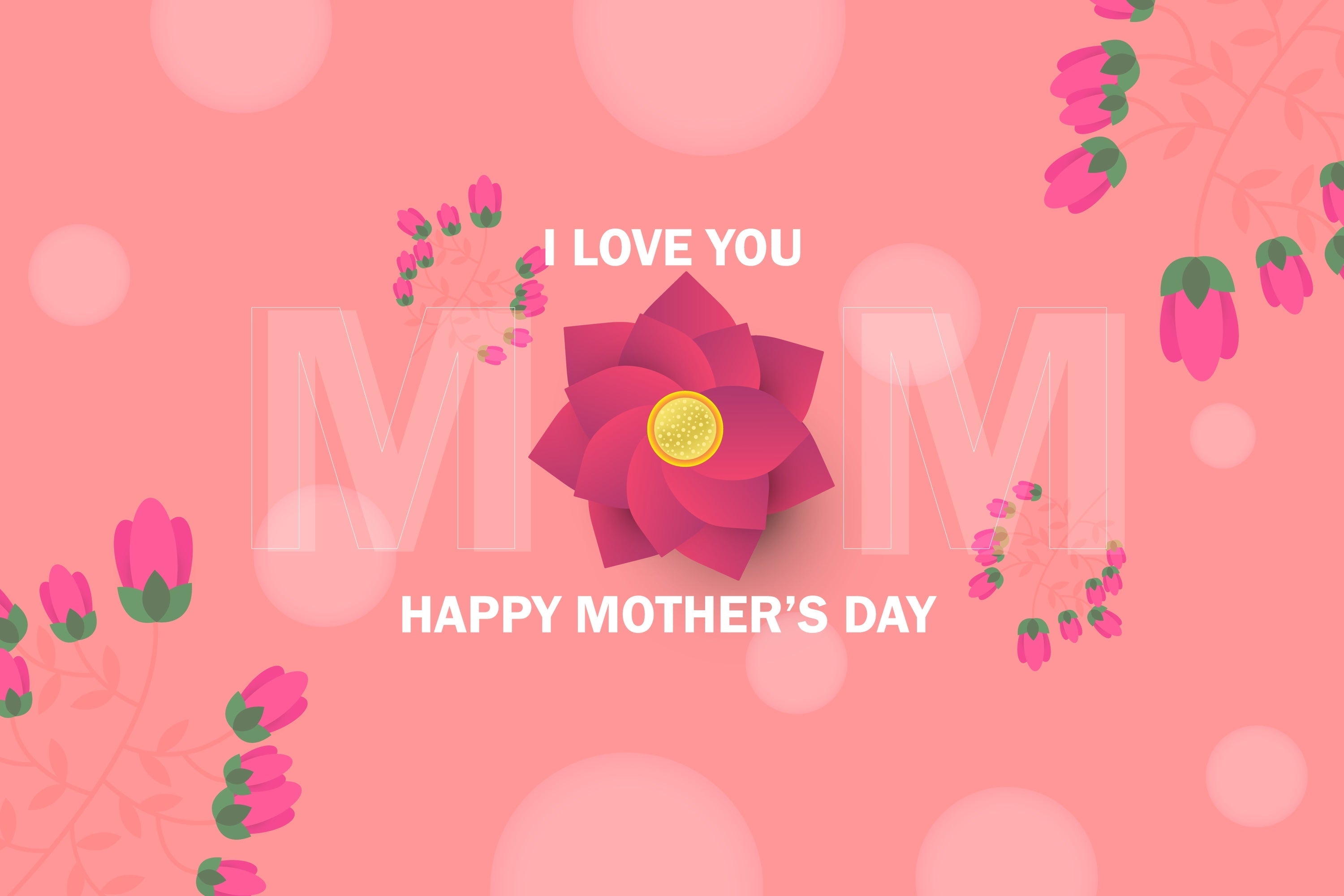 Toile de fond Fête des Mères Personnalisable Lotus Rose Charmeur CJJ3-158