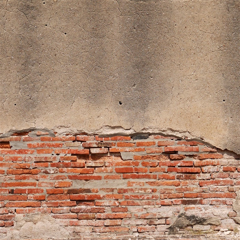 Toile de fond Mur Brique Plâtre Écaillé Ancien CJJ3-17