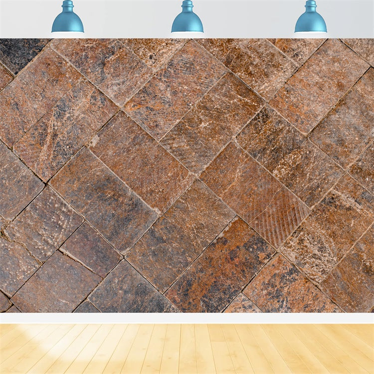 Toile de fond Photo Brique Pierre Brune Texturée Rustique CJJ3-20