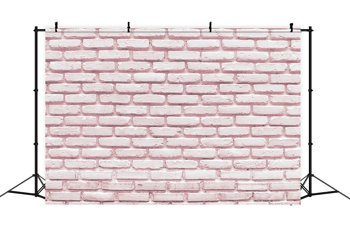 Toile de fond Mur Brique Rose Vintage Doux CJJ3-25