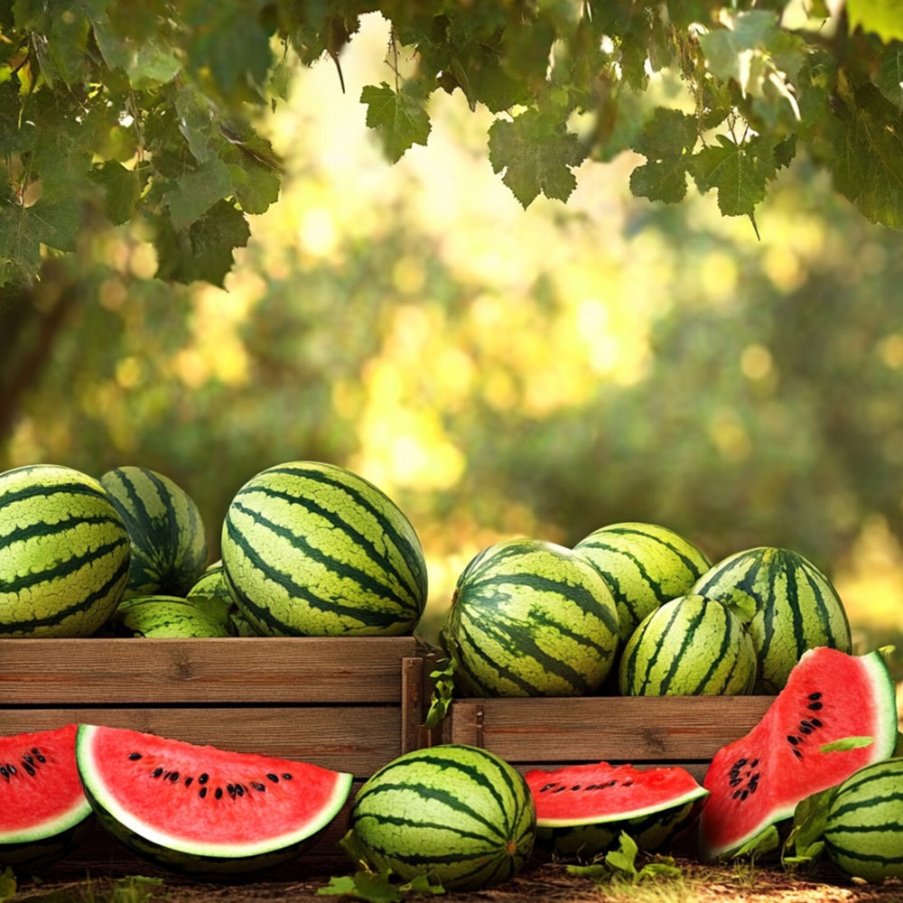 Toile de fond Été Pastèque Soleil Forêt Pastèque CJJ3-257