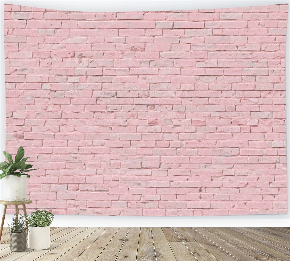 Toile de fond Photo Brique Minimaliste Rose CJJ3-26
