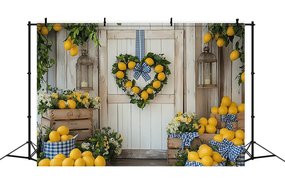 Toile de fond Été Citron Frais Fleur CJJ3-260