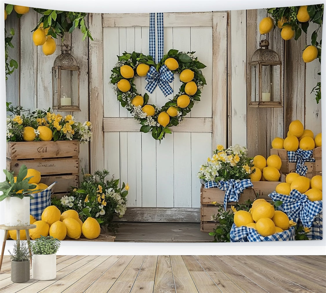 Toile de fond Été Citron Frais Fleur CJJ3-260