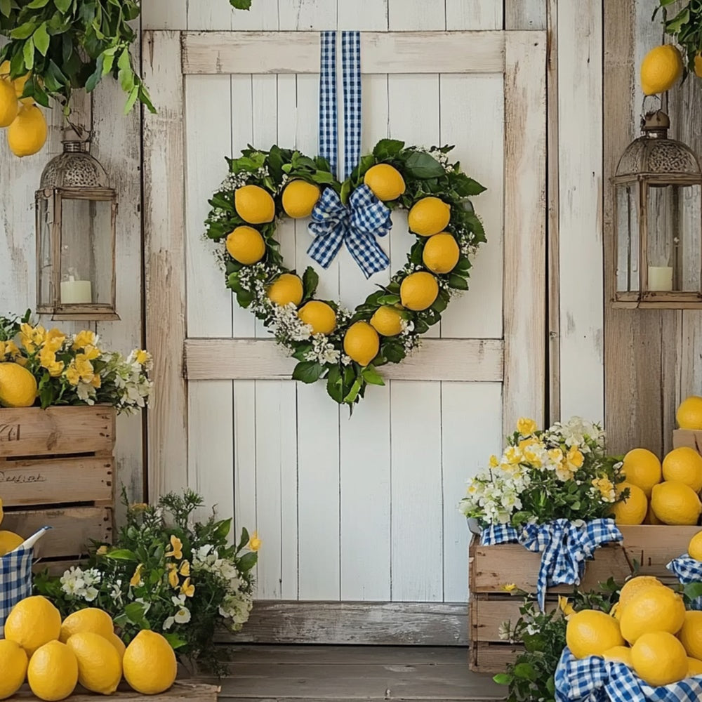 Toile de fond Été Citron Frais Fleur CJJ3-260