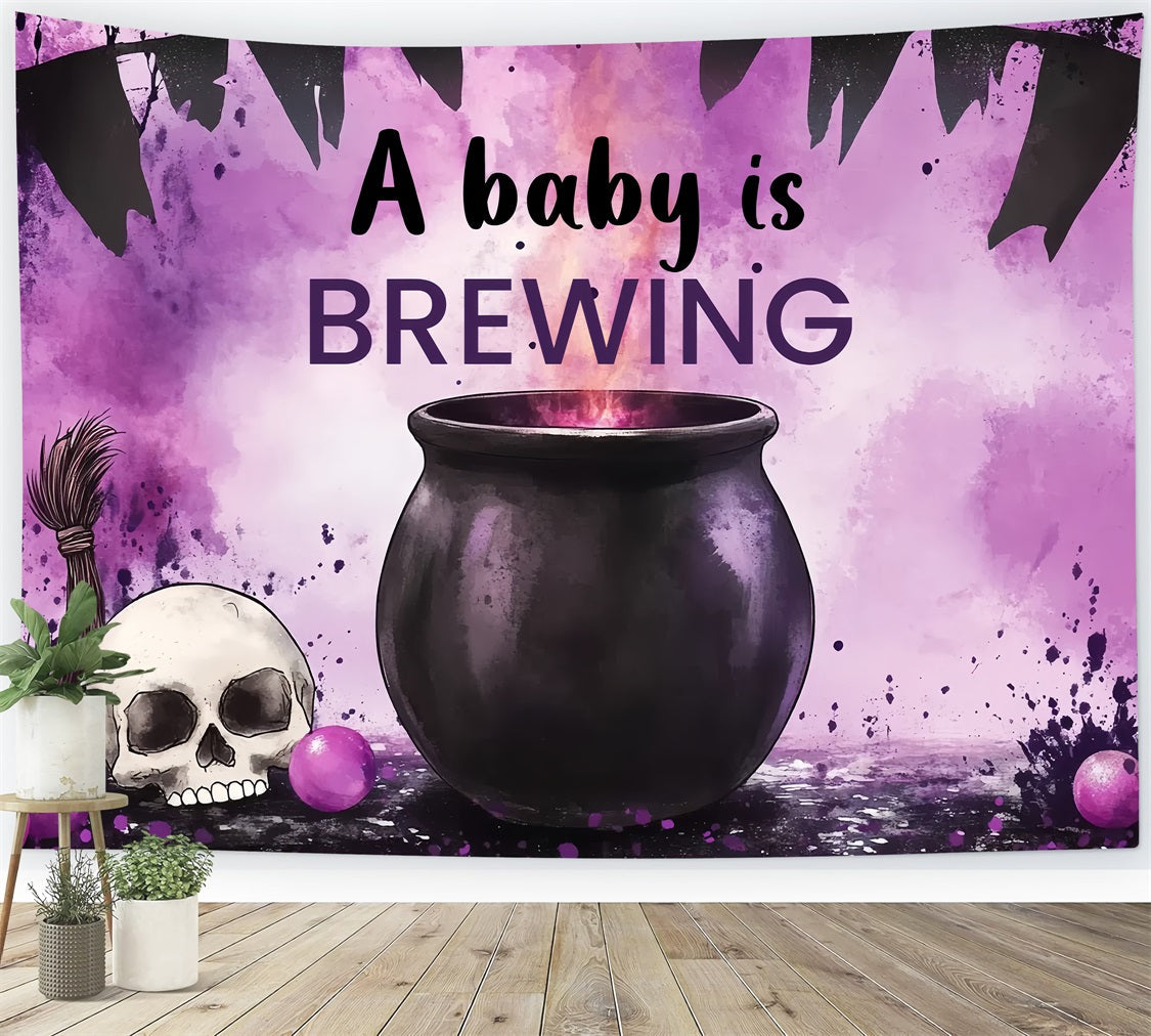 Toile de fond Baby Shower Baby Shower Halloween Infusion Magique CSH2-118
