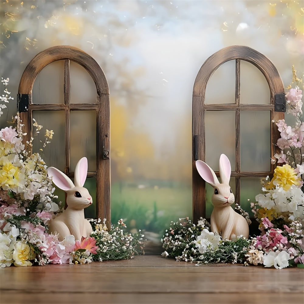 Toile de fond Studio Photo Pâques Lapin Pastel Jardin Fleuri CSH2-23