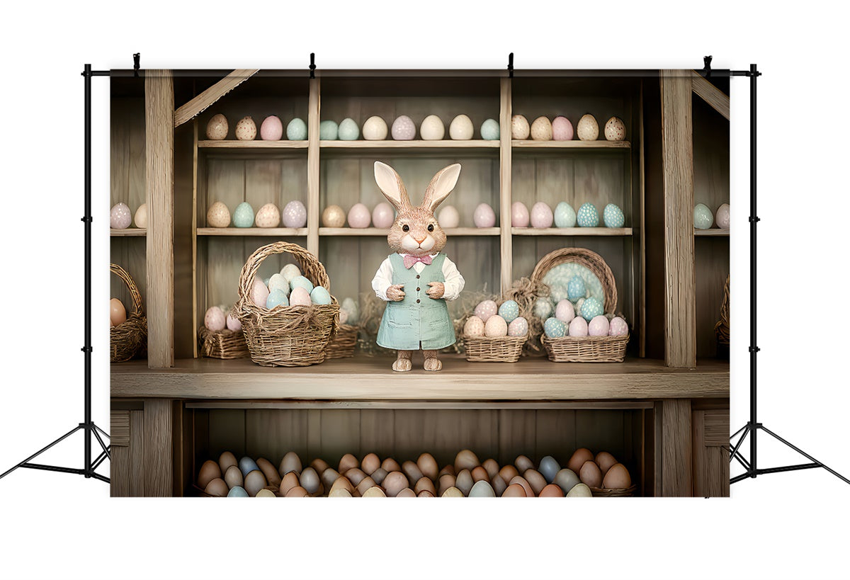 Toile de fond Pâques Boutique Lapin Vintage Déco Œufs CSH2-24