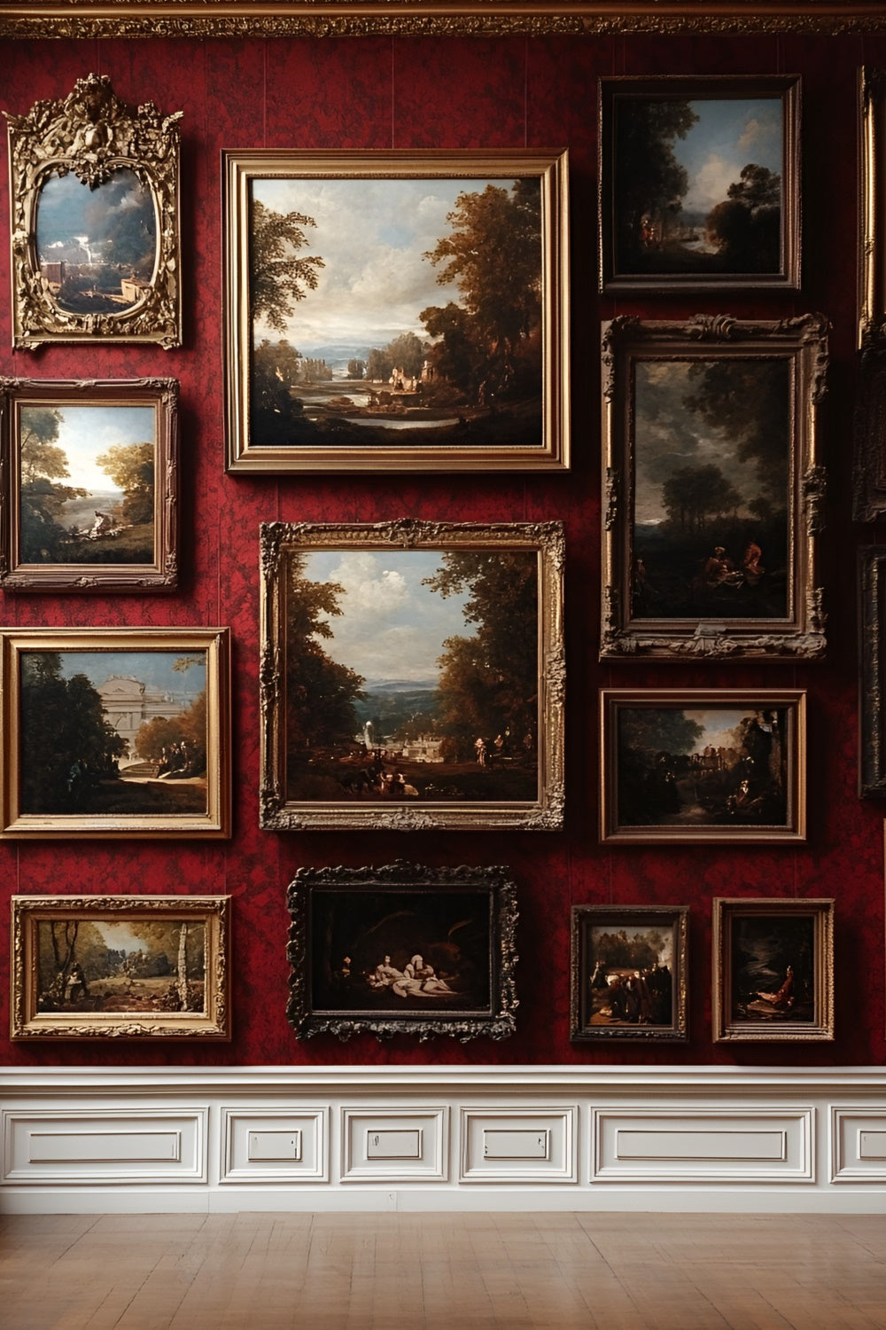 Toile de fond Mur Rouge Vintage Mur Rouge Encadré CSH2-247