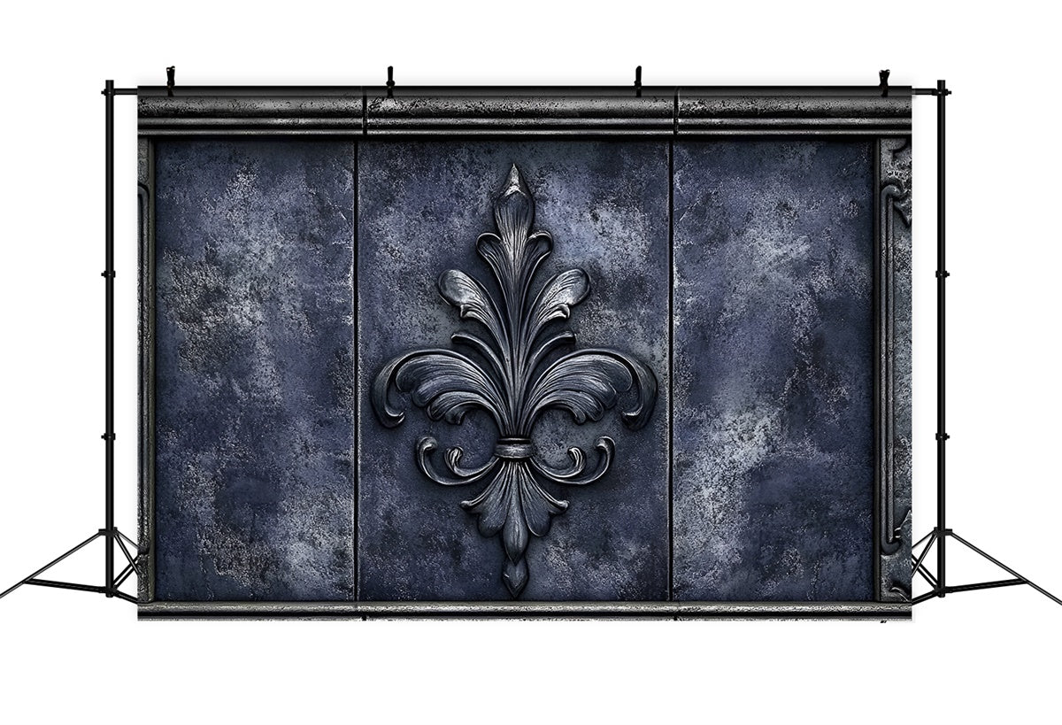 Toile de fond Thème Rétro Mur Antique Métal Fleur CSH2-257