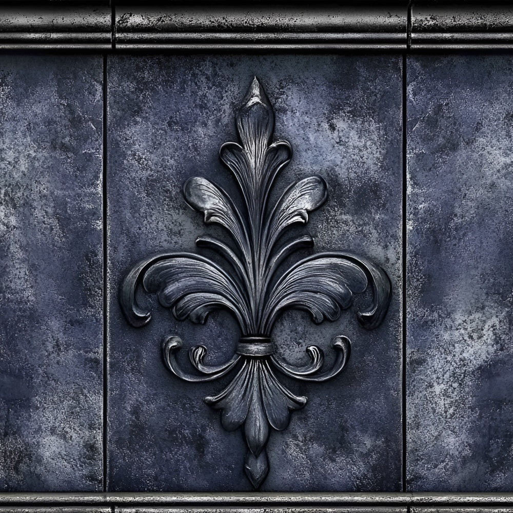 Toile de fond Thème Rétro Mur Antique Métal Fleur CSH2-257