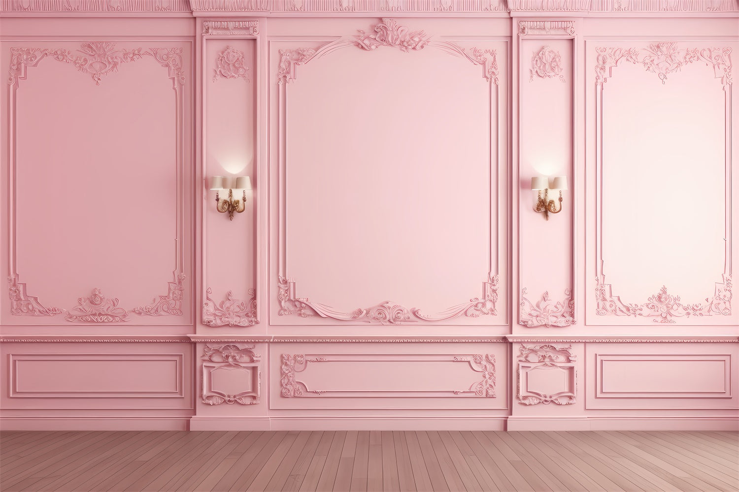 Toile de fond Mur Vintage Mur Romantique Orné Rose CSH2-261