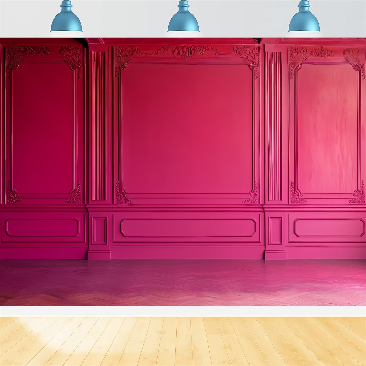 Toile de fond Mur Vintage Mur Rose Profond Romantique CSH2-262