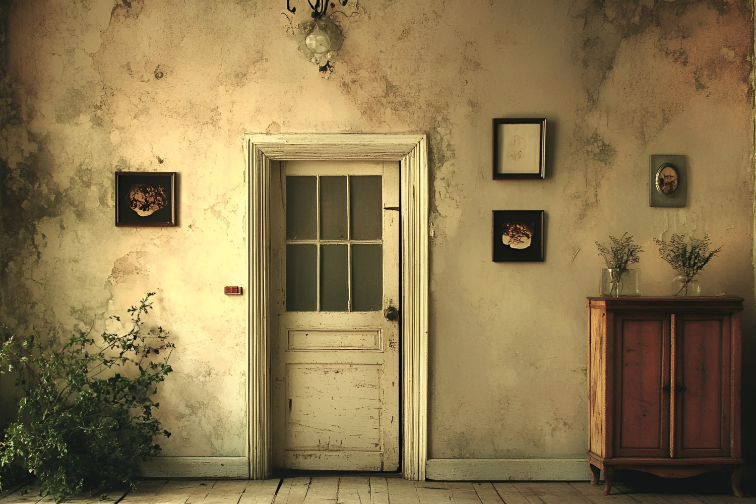 Toile de fond Mur Vintage Mur Vieilli Porte Vintage CSH2-268