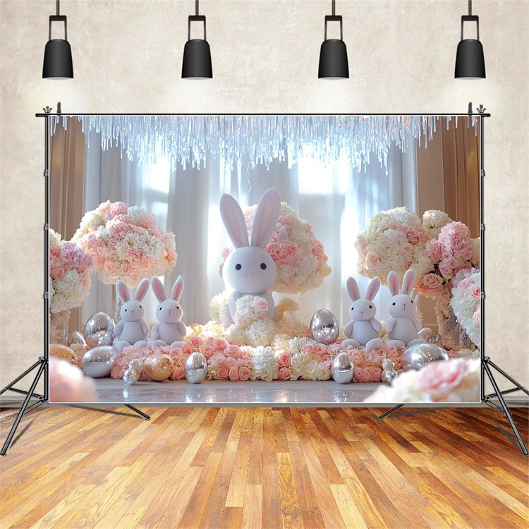 Toile de fond Studio Photo Pâques Lapin Adorable Présentoir Fleuri CSH2-43