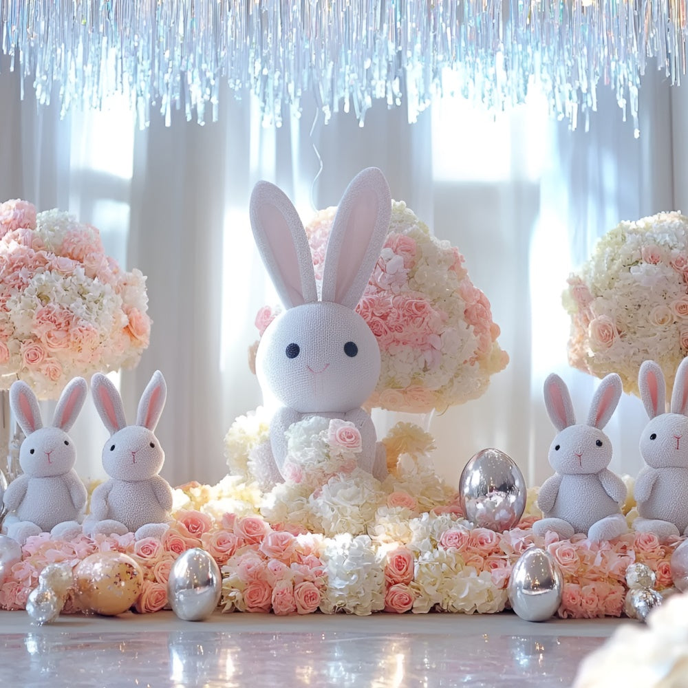 Toile de fond Studio Photo Pâques Lapin Adorable Présentoir Fleuri CSH2-43