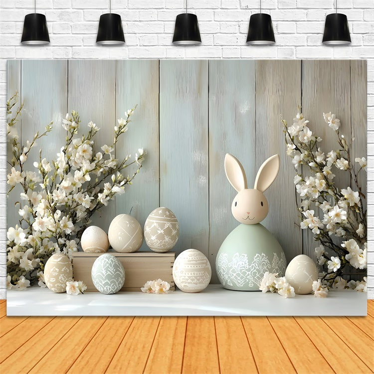 Toile de fond Studio Photo Pâques Lapin Élégant Œufs Festifs CSH2-53
