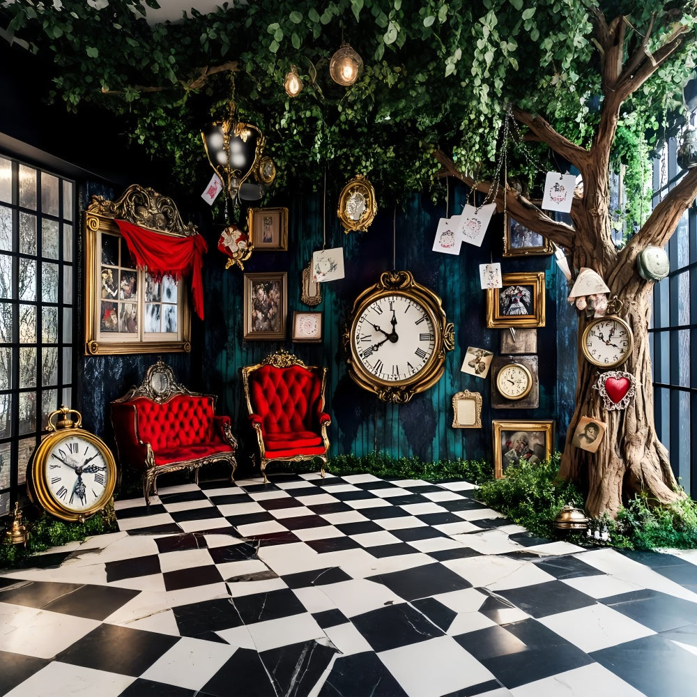 Toile de Fond Photo Pâques Merveilleux Monde Horloge CSH2-69